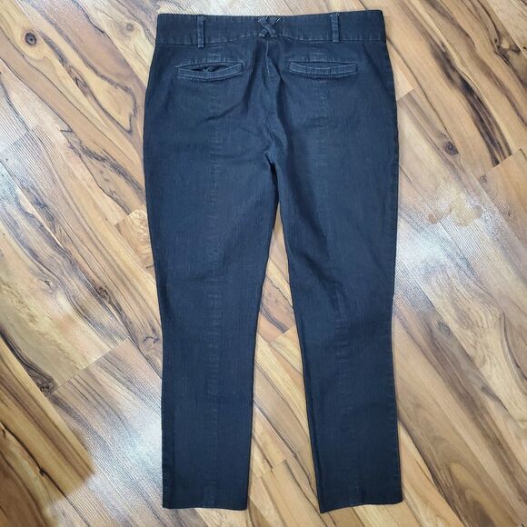 THE ESSENTIAL SLIM by Anthropologie Pants Womens 4 Black Denim Stretch Tapered - Picture 5 of 8